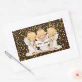 Niedliche Caroling Angels Rechteckige Aufkleber (Umschlag)