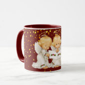 Niedliche Caroling Engels-Tasse Tasse (Vorderseite Links)