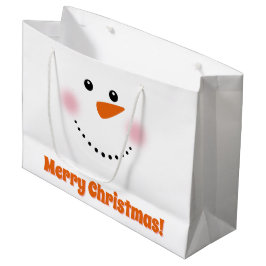 Niedliche Carrot Nose Snowman Card Große Geschenktüte