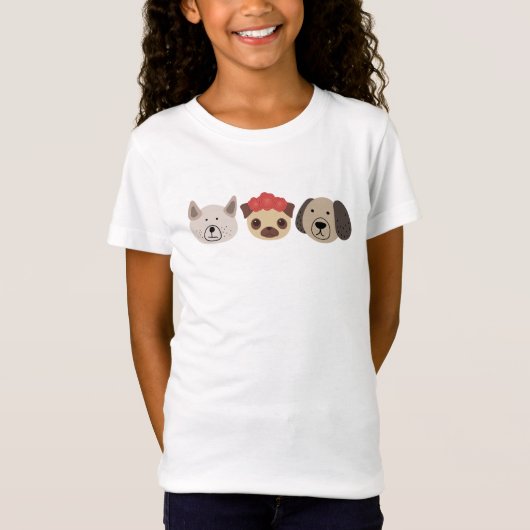 Niedliche Cartohunde T-Shirt (Vorderseite)