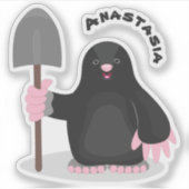 Niedliche Cartoon-Abbildung Aufkleber (Vorderseite)