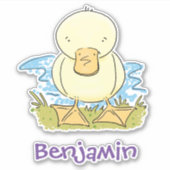 Niedliche Cartoon-Abbildung Aufkleber (Vorderseite)