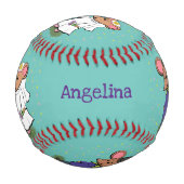 Niedliche Cartoon-Abbildung Baseball (Vorderseite)