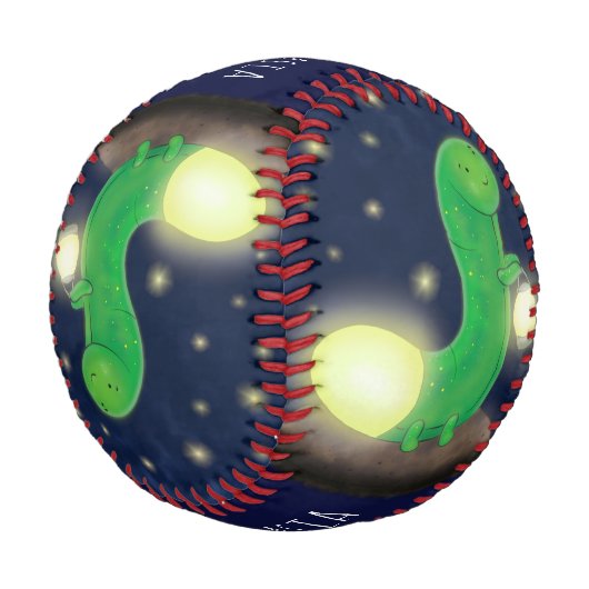 Niedliche Cartoon-Abbildung Baseball (Schrägansicht)