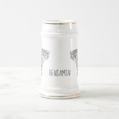 Niedliche Cartoon-Abbildung Bierglas (Mittel)