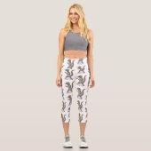 Niedliche Cartoon-Abbildung Capri Leggings (Vorderseite)