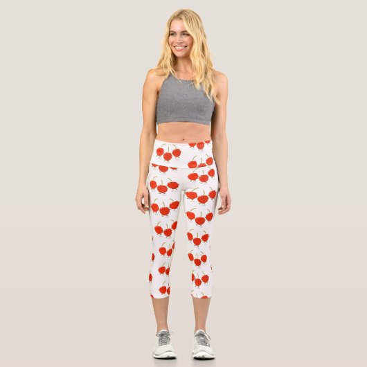 Niedliche Cartoon-Abbildung Capri Leggings (Vorderseite)