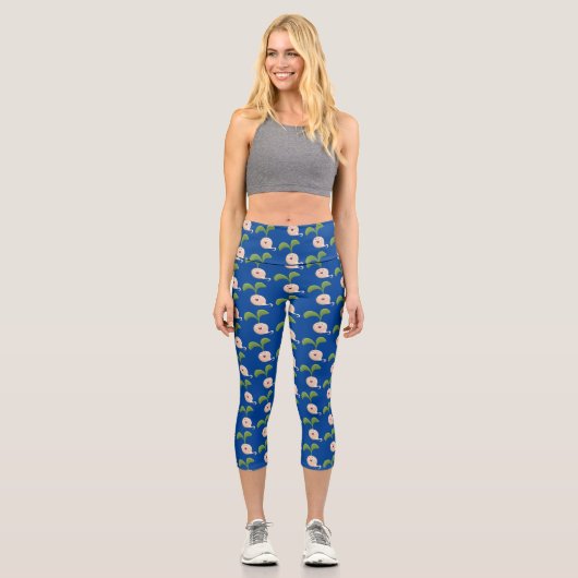 Niedliche Cartoon-Abbildung Capri Leggings (Vorderseite)