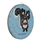 Niedliche Cartoon-Abbildung Dartscheibe (Vorderseite Links)