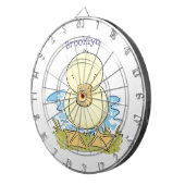 Niedliche Cartoon-Abbildung Dartscheibe (Vorderseite rechts)