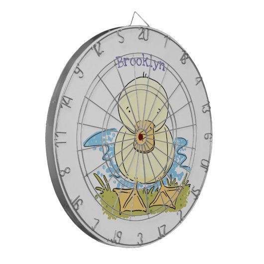 Niedliche Cartoon-Abbildung Dartscheibe (Vorderseite Links)