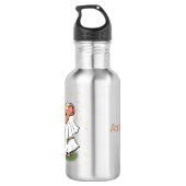 Niedliche Cartoon-Abbildung Edelstahlflasche (Rückseite)