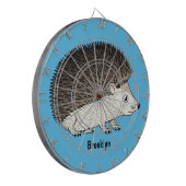 Niedliche Cartoon-Abbildung eines Igels Dartscheibe (Vorderseite Links)