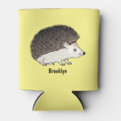 Niedliche Cartoon-Abbildung eines Igels Dosenkühler (Vorderseite)