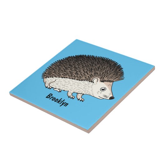 Niedliche Cartoon-Abbildung eines Igels Fliese (Seite)