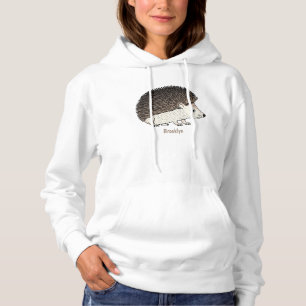 Niedliche Cartoon-Abbildung eines Igels Hoodie