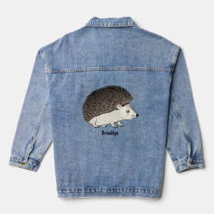 Niedliche Cartoon-Abbildung eines Igels Jeansjacke