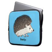 Niedliche Cartoon-Abbildung eines Igels Laptopschutzhülle (Vorderseite Links)