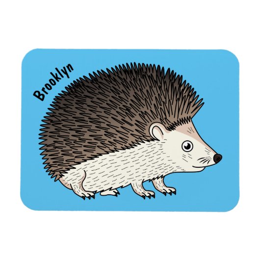 Niedliche Cartoon-Abbildung eines Igels Magnet (Horizontal)
