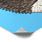 Niedliche Cartoon-Abbildung eines Igels Poster (Ecke)