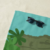 Niedliche Cartoon-Abbildung eines Jaguars Strandtuch (Beispiel)