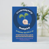 Niedliche Cartoon-Abbildung Einladung (Stehend Vorderseite)