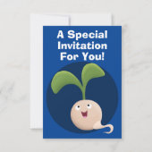 Niedliche Cartoon-Abbildung Einladung (Rückseite)