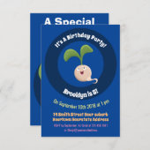 Niedliche Cartoon-Abbildung Einladung (Vorne/Hinten)