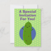 Niedliche Cartoon-Abbildung Einladung (Rückseite)