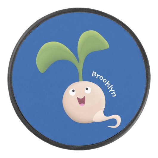 Niedliche Cartoon-Abbildung Eishockey Puck (Vorderseite)