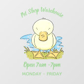 Niedliche Cartoon-Abbildung Fensteraufkleber (Blatt)