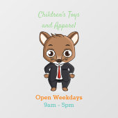 Niedliche Cartoon-Abbildung Fensteraufkleber (Blatt)