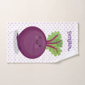 Niedliche Cartoon-Abbildung für glückliche Rübenwu Badhandtuch Set (Handtuch)