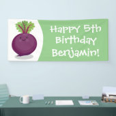 Niedliche Cartoon-Abbildung für glückliche Rübenwu Banner (Messe)