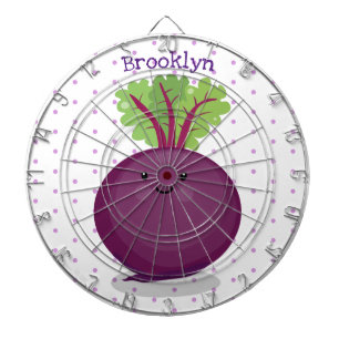 Niedliche Cartoon-Abbildung für glückliche Rübenwu Dartscheibe