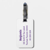 Niedliche Cartoon-Abbildung für glückliche Rübenwu Gepäckanhänger (Rückseite vertikal)