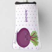 Niedliche Cartoon-Abbildung für glückliche Rübenwu Golf Headcover (Rotieren 90)