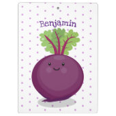 Niedliche Cartoon-Abbildung für glückliche Rübenwu Klemmbrett (Rückseite)