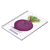 Niedliche Cartoon-Abbildung für glückliche Rübenwu Notizblock (Linke Seite)