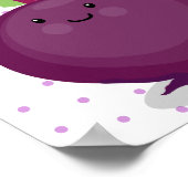 Niedliche Cartoon-Abbildung für glückliche Rübenwu Poster (Ecke)