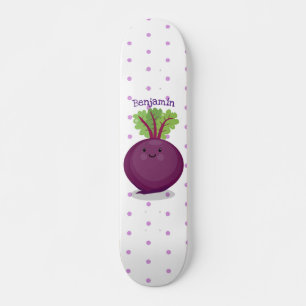 Niedliche Cartoon-Abbildung für glückliche Rübenwu Skateboard