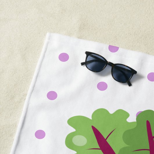 Niedliche Cartoon-Abbildung für glückliche Rübenwu Strandtuch (Beispiel)