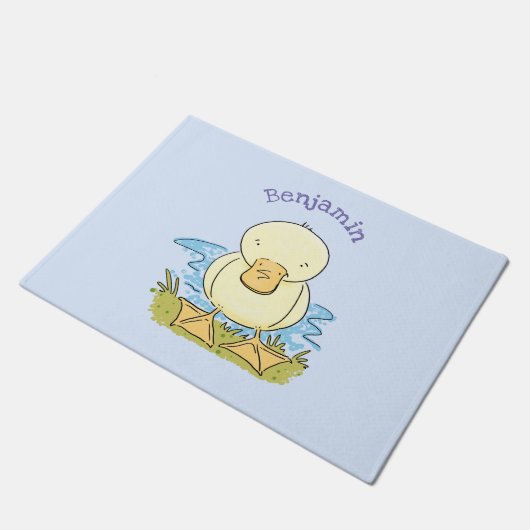 Niedliche Cartoon-Abbildung Fußmatte (Schrägansicht)