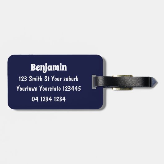 Niedliche Cartoon-Abbildung Gepäckanhänger (Rückseite horizontal)