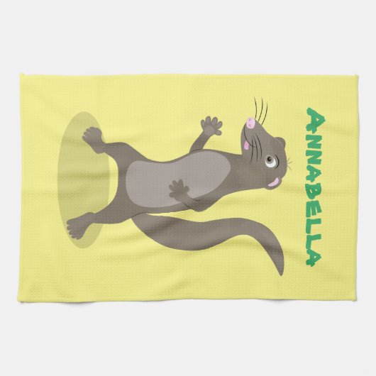 Niedliche Cartoon-Abbildung Geschirrtuch (Horizontal)