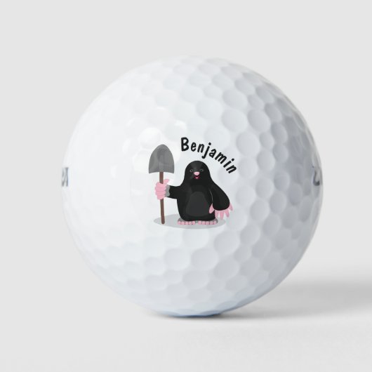 Niedliche Cartoon-Abbildung Golfball (Vorderseite)