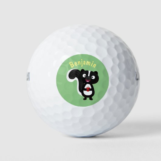 Niedliche Cartoon-Abbildung Golfball (Vorderseite)