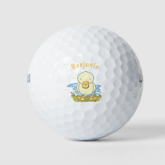 Niedliche Cartoon-Abbildung Golfball (Vorderseite)