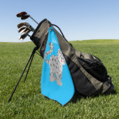 Niedliche Cartoon-Abbildung Golfhandtuch (Gras)