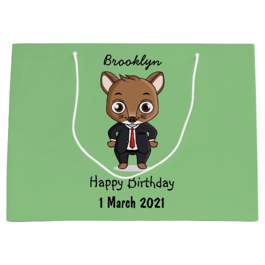 Niedliche Cartoon-Abbildung Große Geschenktüte (Vorderseite)